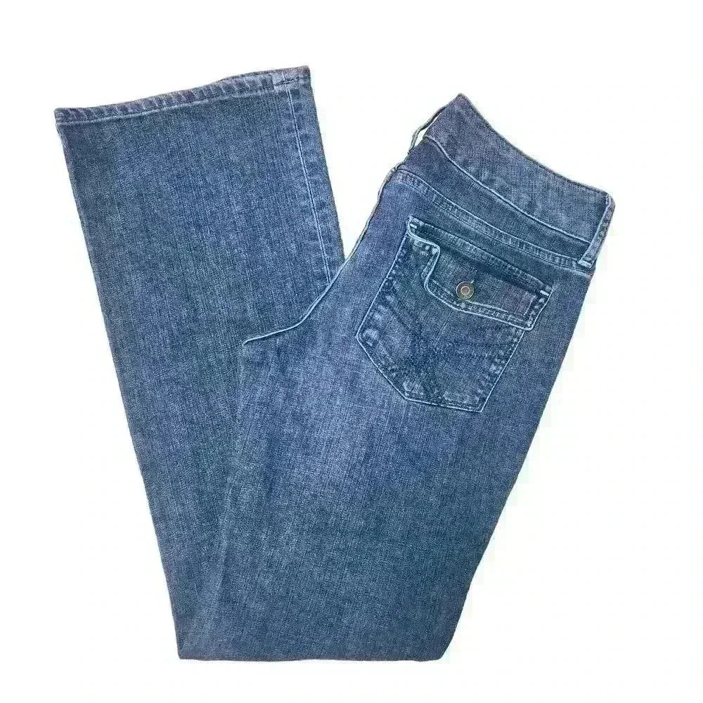 Gap women's curvy stretch medium wash mid rise bootcut jeans size 6